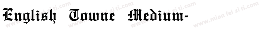 English Towne Medium字体转换